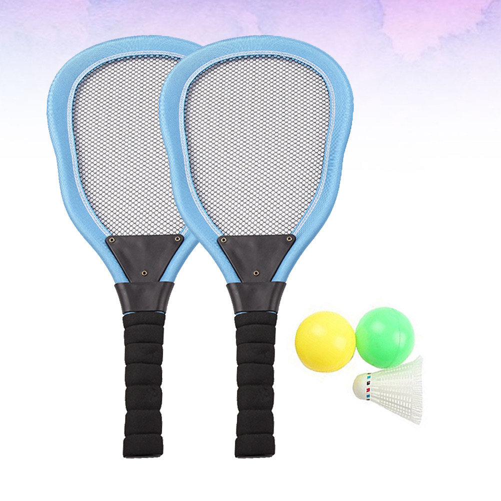 Badminton Racket - ชุดไม้แบดมินตันชายหาด 5 ชิ้น สำหรับเด็ก ไม้ทำจากผ้าคุณภาพดี พร้อมลูกบอลทะเล