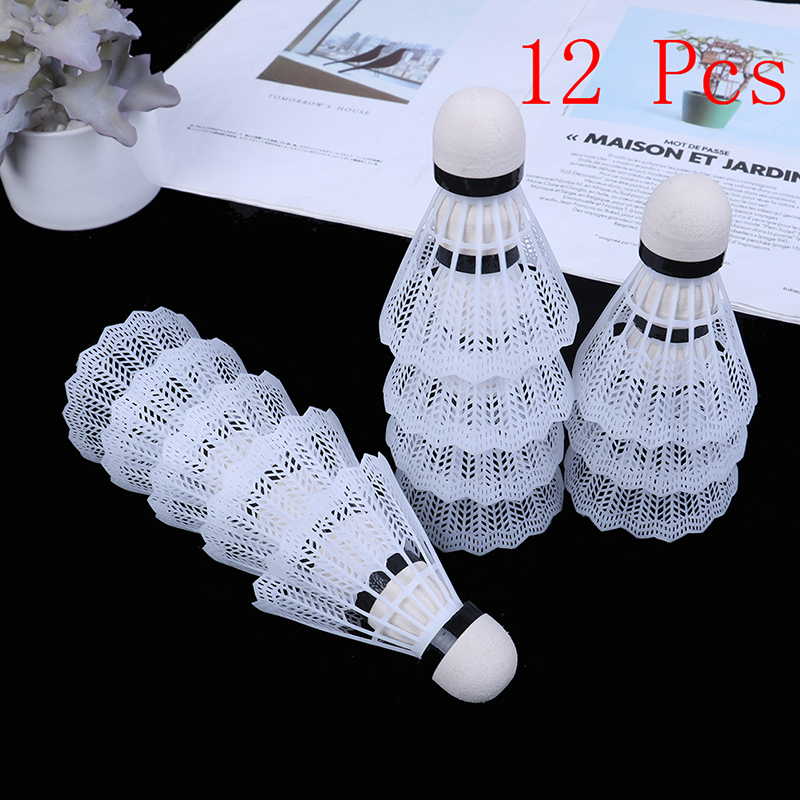 12ชิ้นลูกขนไก่แบดมินตันพลาสติก - Feather Shuttlecock บทวิจารณ์และราคา