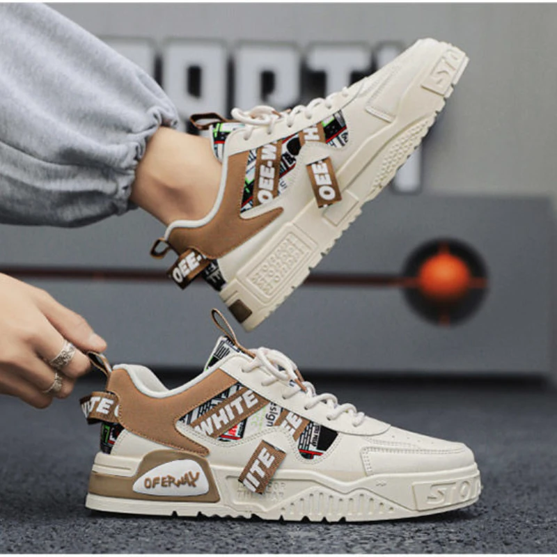Casual แฟชั่นรองเท้าผ้าใบหนังใ - Badminton Shoes Men บทวิจารณ์และราคา