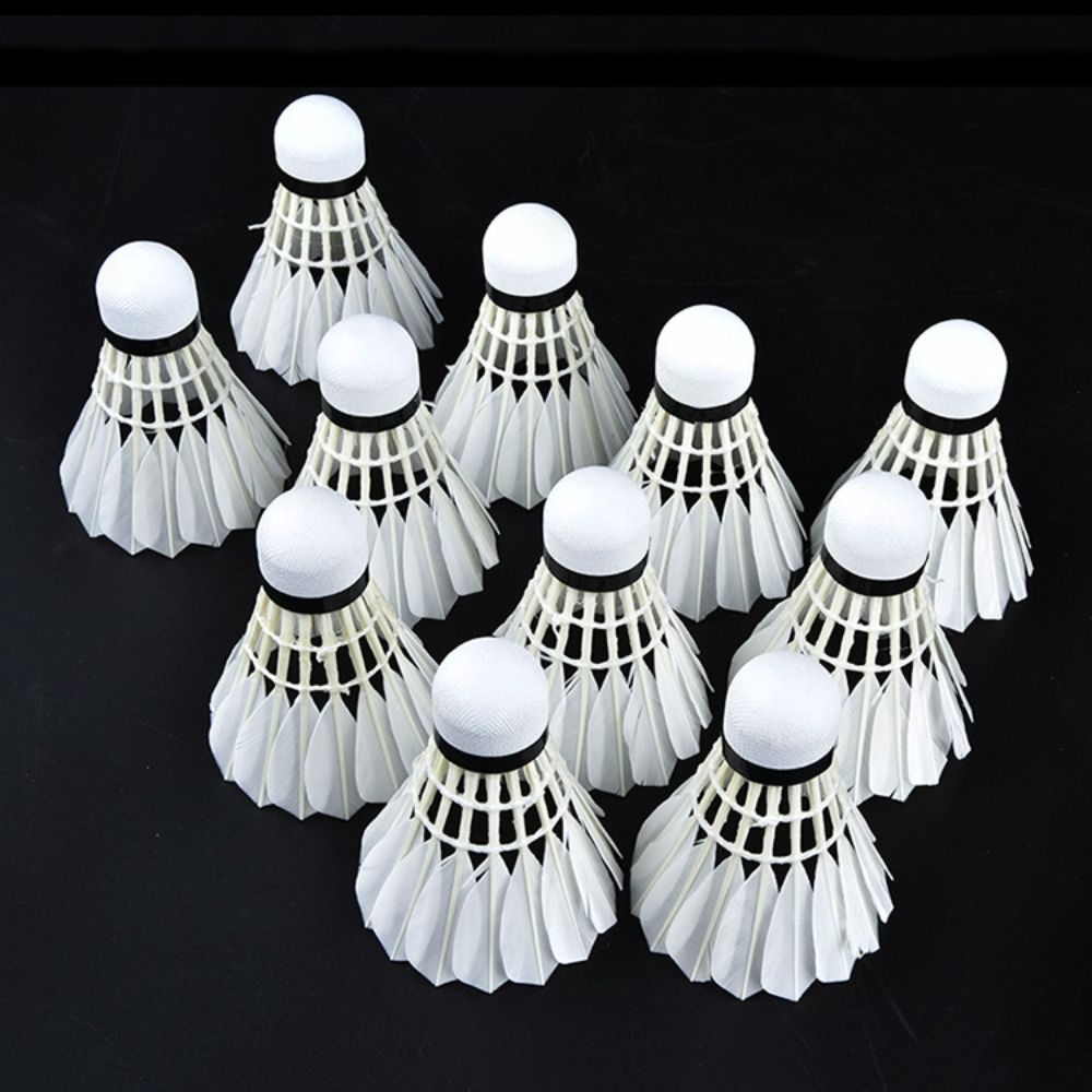 3/6/12 ชิ้น ลูกแบดมินตันสีขาวใ - Feather Shuttlecock บทวิจารณ์และราคา